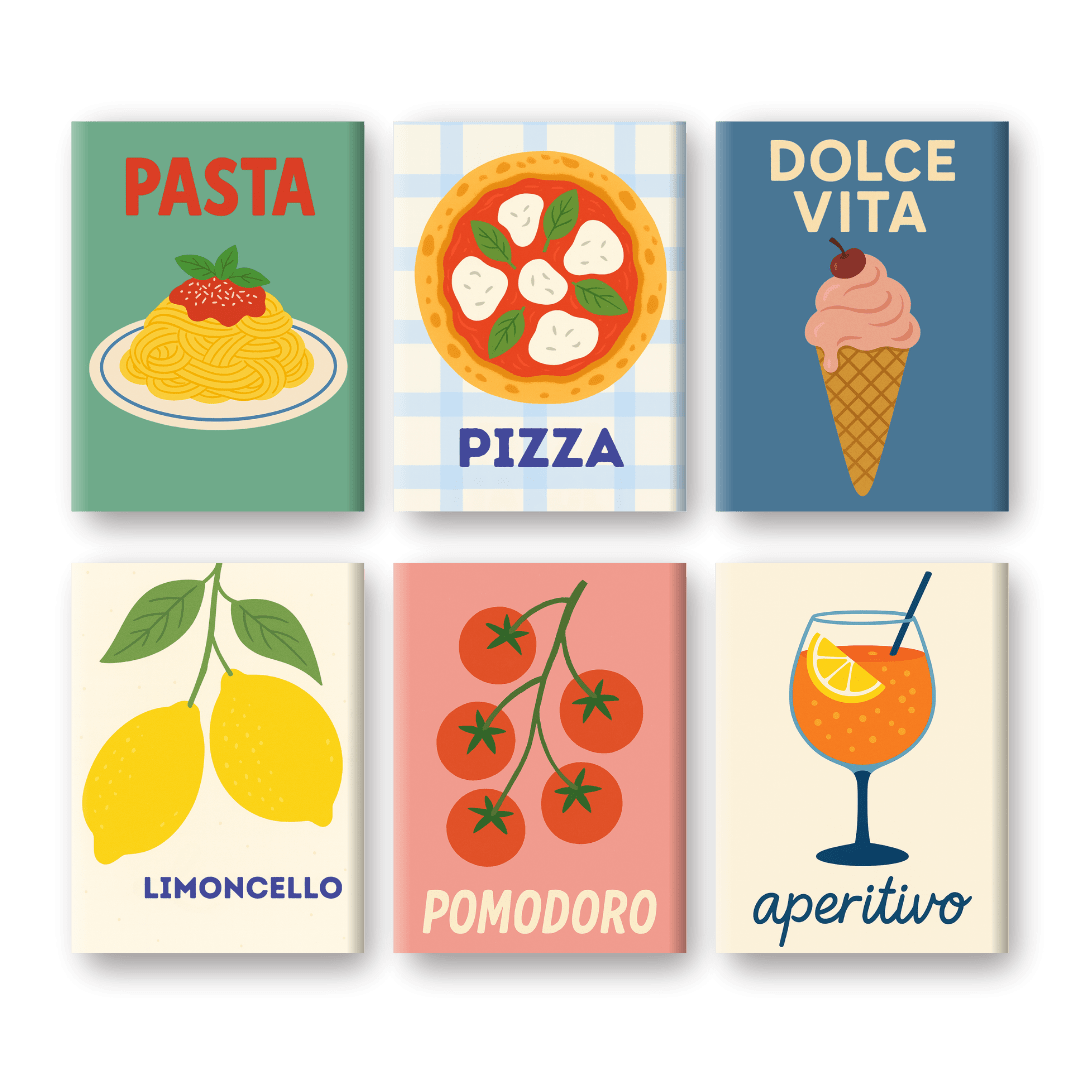 6 Mini Paintings | Italiaans Aperitivo Set