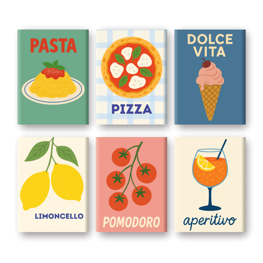 6 Mini Paintings | Italiaans Aperitivo Set