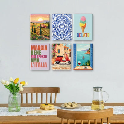 6 Mini Paintings | Italiaanse Lifestyle Set