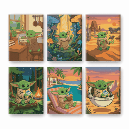6 Mini Paintings | Kleine Sterrenontdekker Set