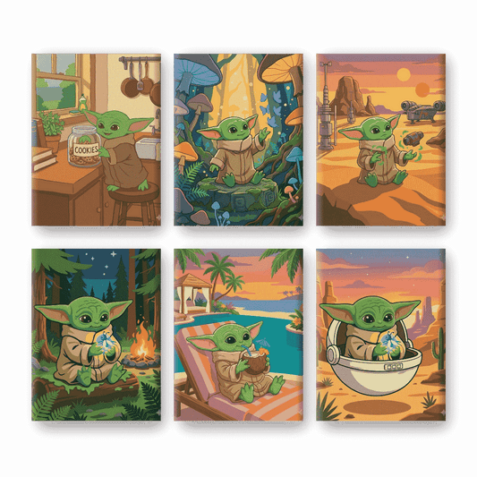 6 Mini Paintings | Kleine Sterrenontdekker Set