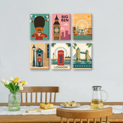6 Mini Paintings | Londen set
