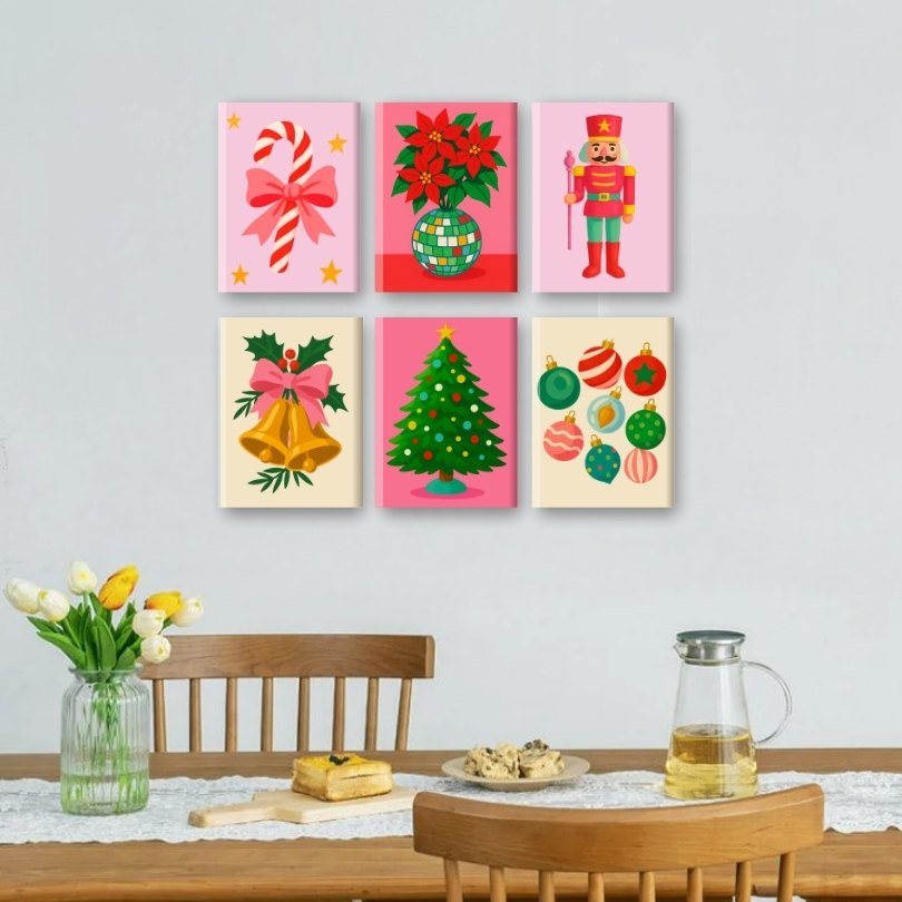 6 Mini Paintings | Magische Feestdagen Set