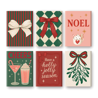 6 Mini Paintings | Vrolijk kerst set