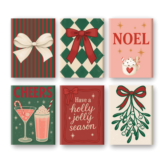 6 Mini Paintings | Vrolijk kerst set