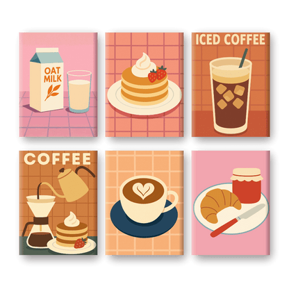 6 Mini Paintings | Ochtend Ontbijt Set