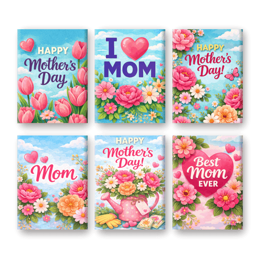 6 Mini Paintings | Moederdag Set- Schilderen op nummers