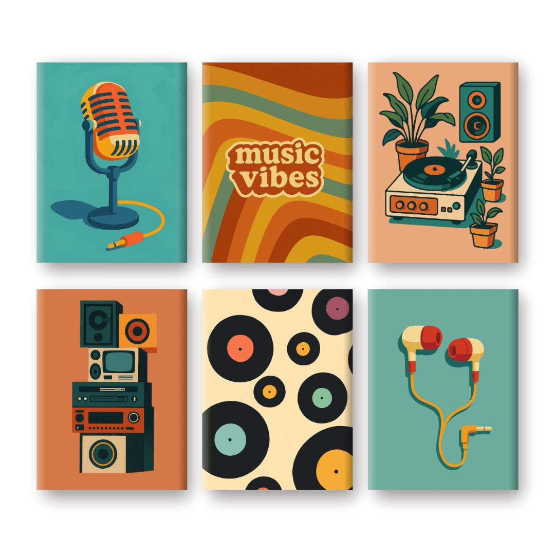 6 Mini Paintings | Muziek Set