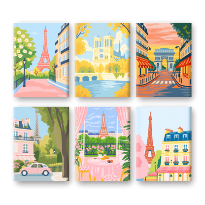 6 Mini Paintings | Parijs Set