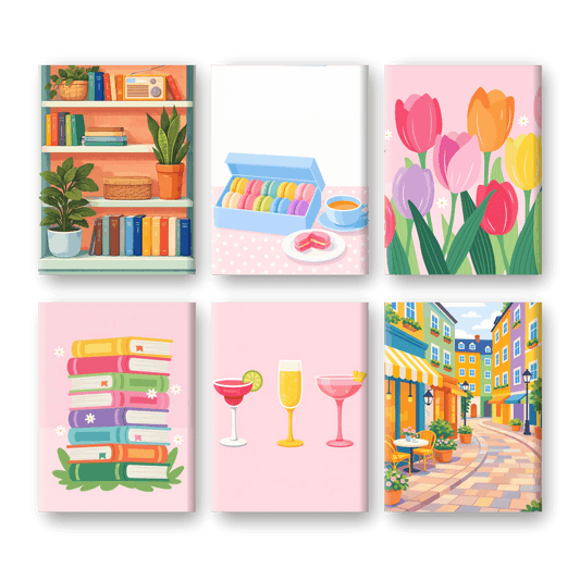 6 Mini Paintings | Pastel Momenten Set- Schilderen op nummers