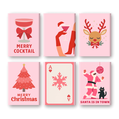 6 Mini Paintings | Pink Vibes Kerstset