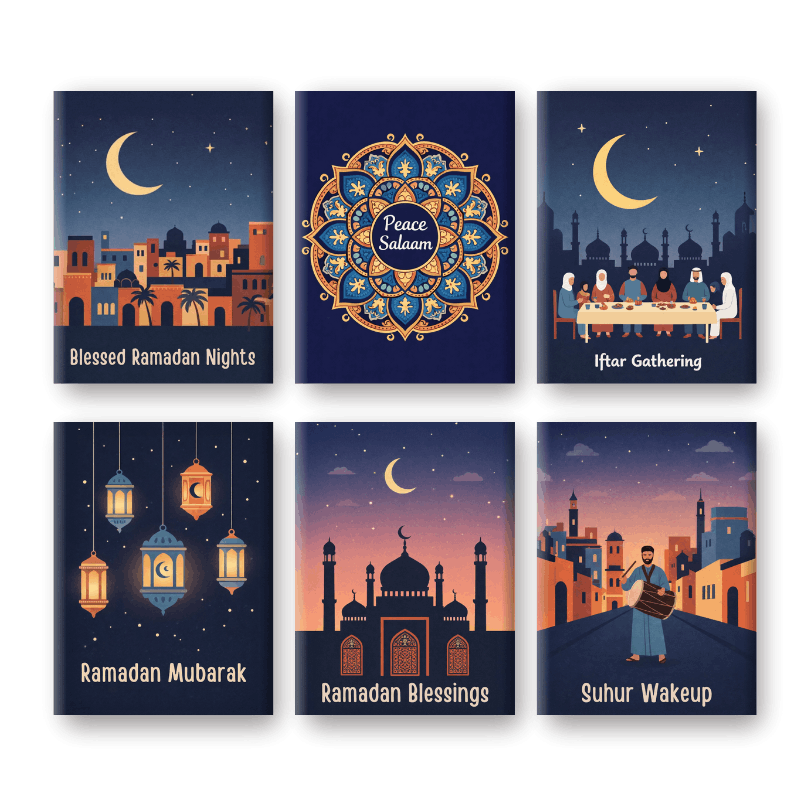 6 Mini Paintings | Ramadan Set- Schilderen op nummers