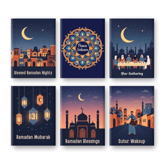 6 Mini Paintings | Ramadan Set