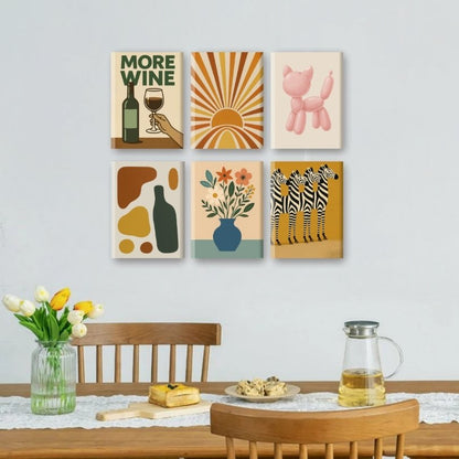 6 Mini Paintings | Retro Charme Set