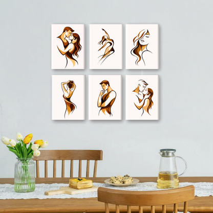 6 Mini Paintings | Zachte Omhelzing Set