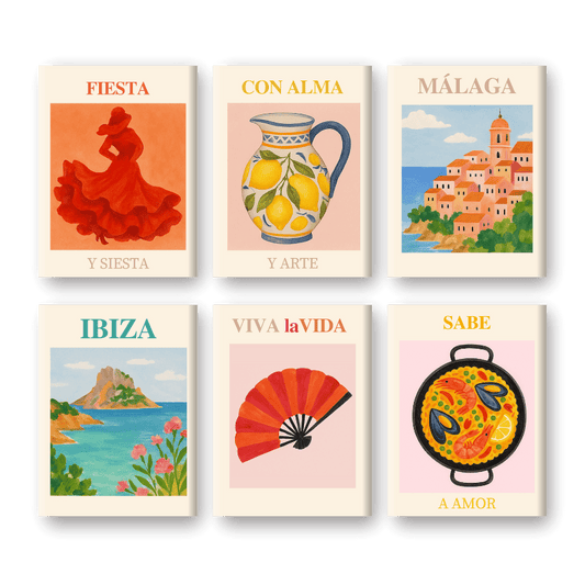 6 Mini Paintings | Spaanse zomer set