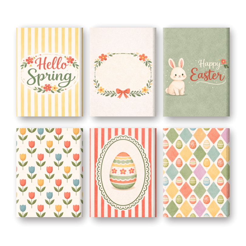 6 Mini Paintings | Lente & Pasen Set- Schilderen op nummers
