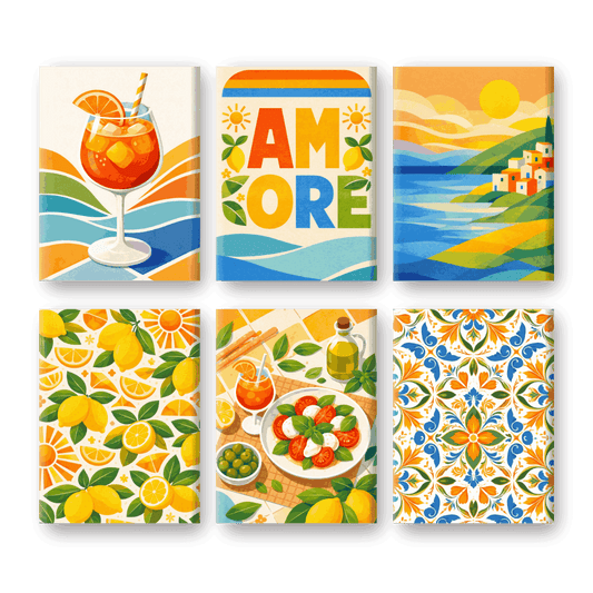 6 Mini Paintings | Zonnig Italië Set- Schilderen op nummers