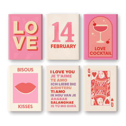 6 Mini Paintings | Valentijn Set