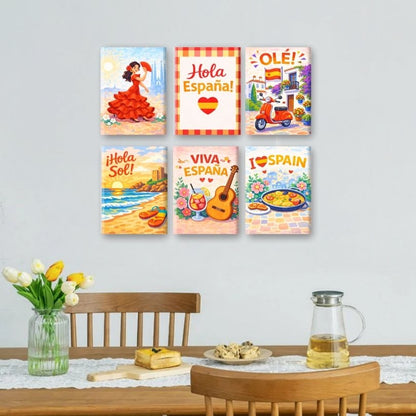 6 Mini Paintings | Viva Spanje Set
