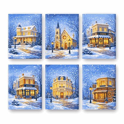 6 Mini Paintings | Winterstraat Set