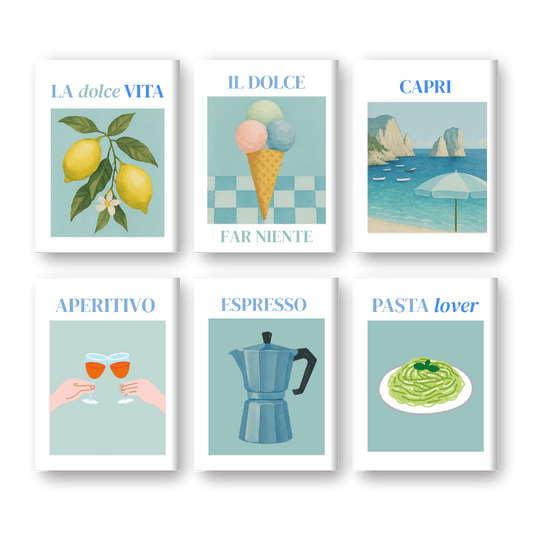 6 Mini Paintings | De smaak van Italië set