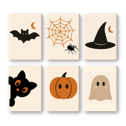 6 Mini Paintings | Halloween set