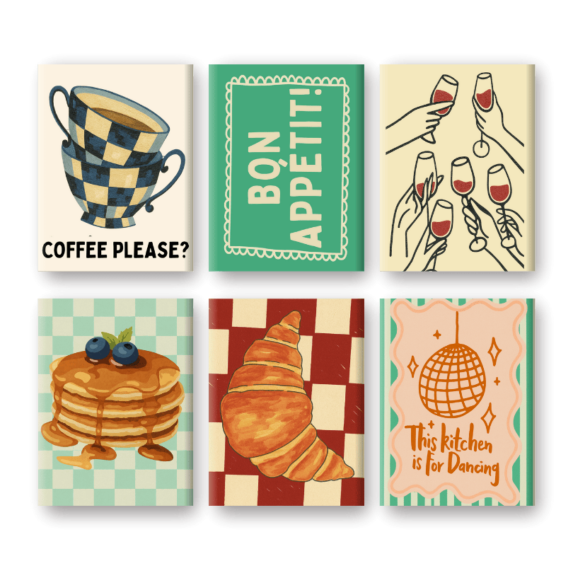 6 Mini Paintings | Keuken set- Schilderen op nummers