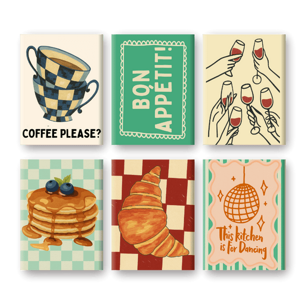 6 Mini Paintings | Keuken set- Schilderen op nummers