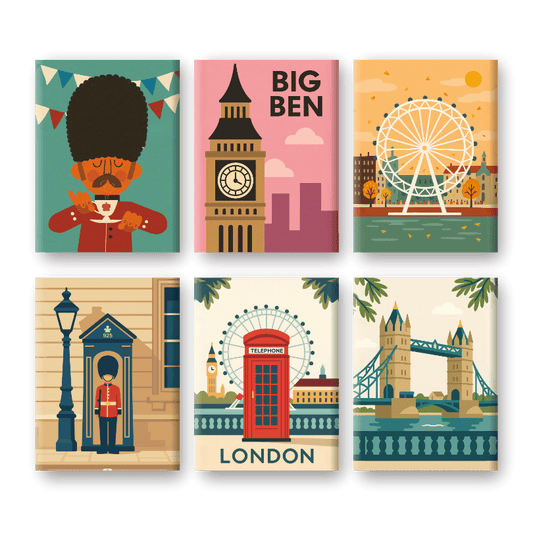 6 Mini Paintings | Londen set