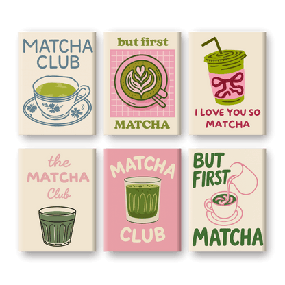 6 Mini Paintings | Matcha set