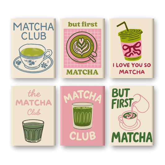 6 Mini Paintings | Matcha set