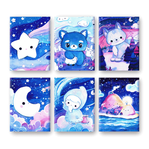 6 Mini Paintings | Sweet Dreams set - By Tiny Tami
