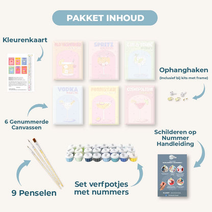 6 Mini Paintings | Schattige Halloween Set