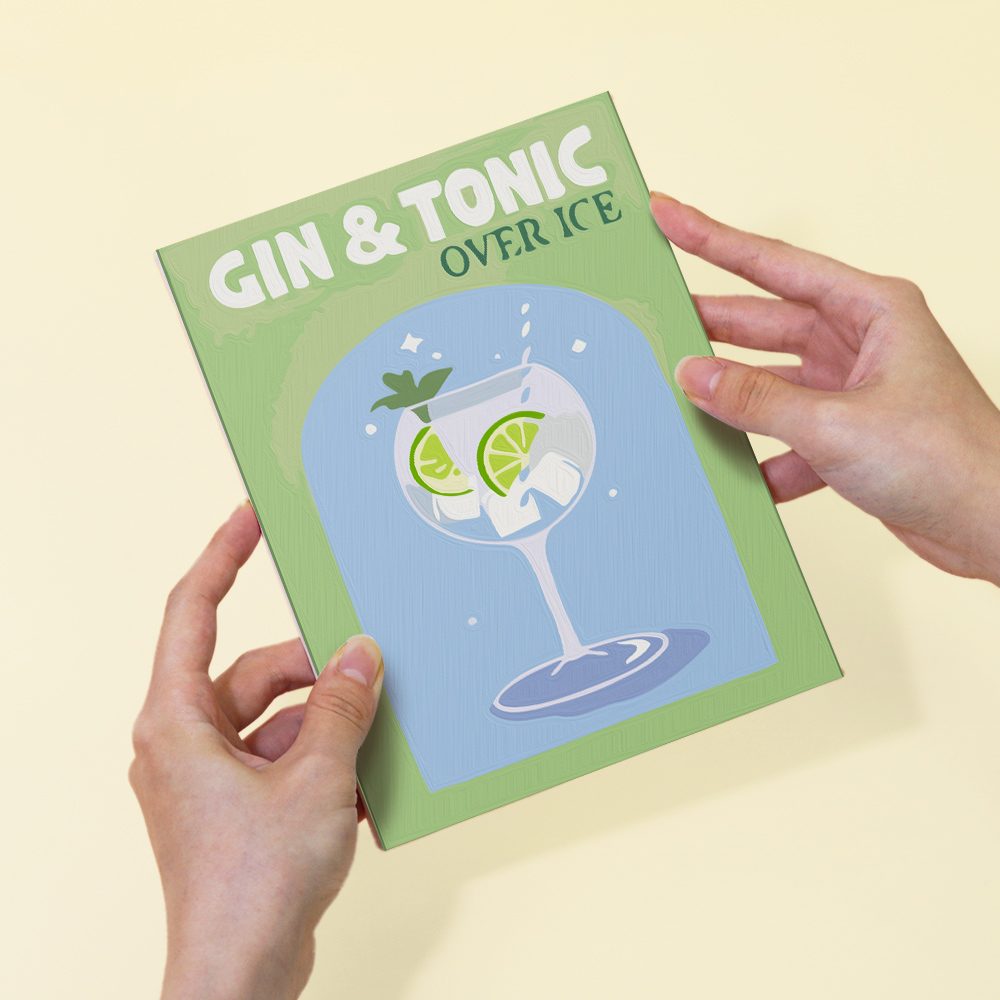 6 Mini Paintings | Kleurrijke Cocktails set