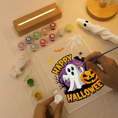 Schilder op Nummer Halloween Lamp - Fijne Halloween