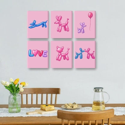 6 Mini Paintings | Ballondieren Set