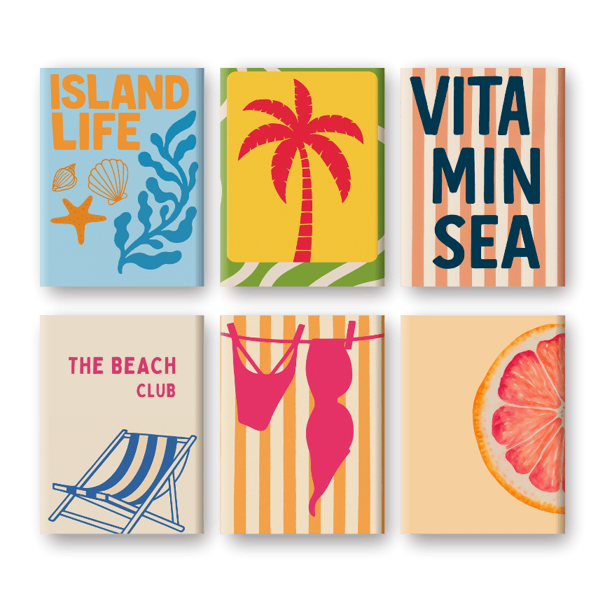 Schilder Op Nummers - 6 Mini Paintings | Island life set