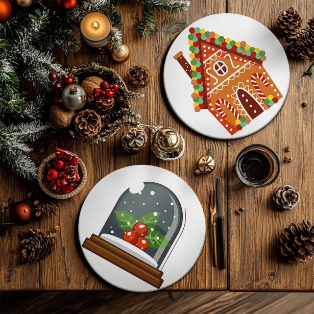 Schilderen op Nummer - 4 Placemats | Kerst set