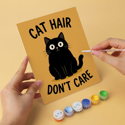 6 Houten Plaat Mini Paintings – Ondeugende Katten Set
