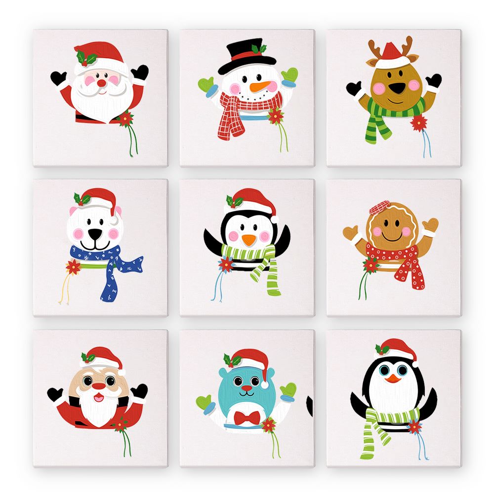 Schilder Op Nummers - 9 Mini Paintings | Kerstmis set