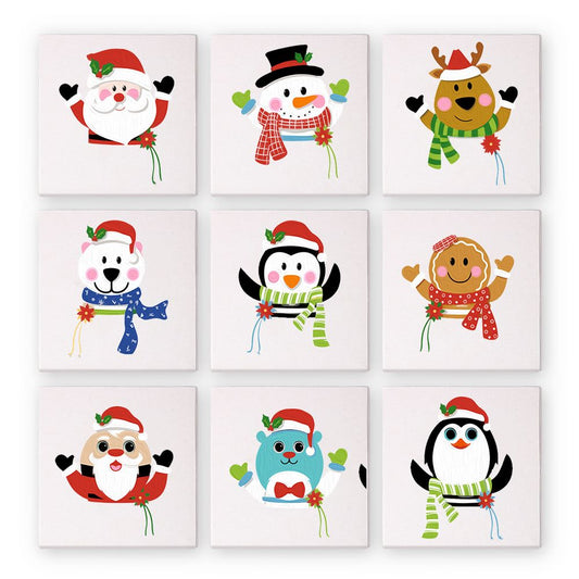 Schilder Op Nummers - 9 Mini Paintings | Kerstmis set