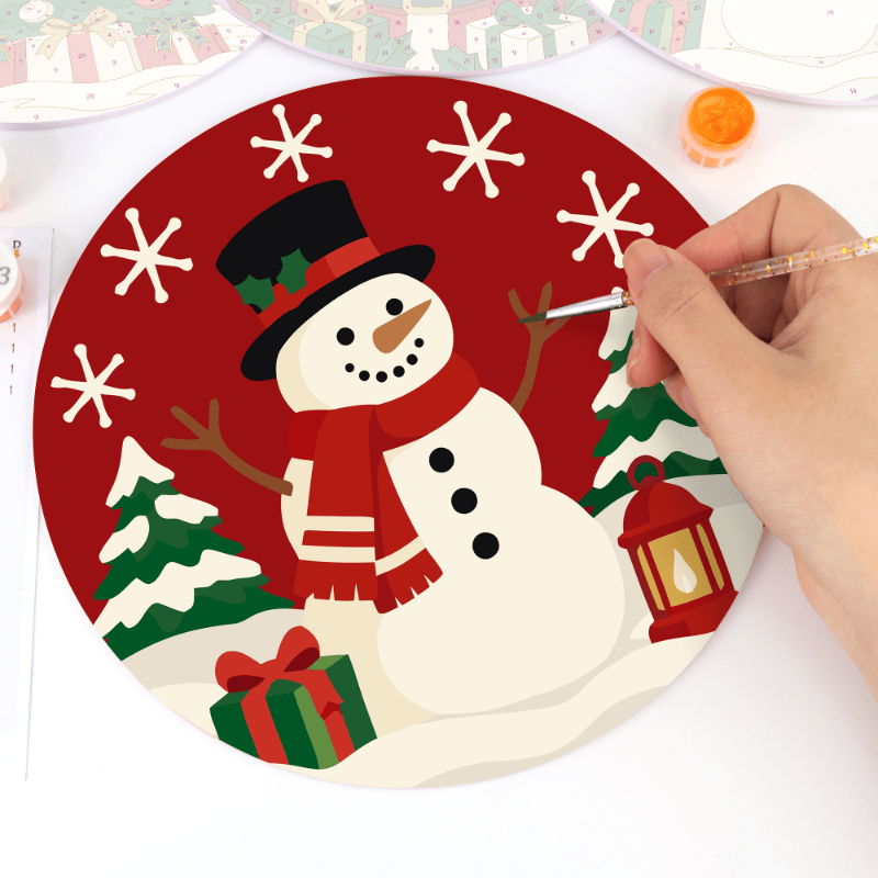 Schilder op Nummer Placemats – Klassieke Kerst Set