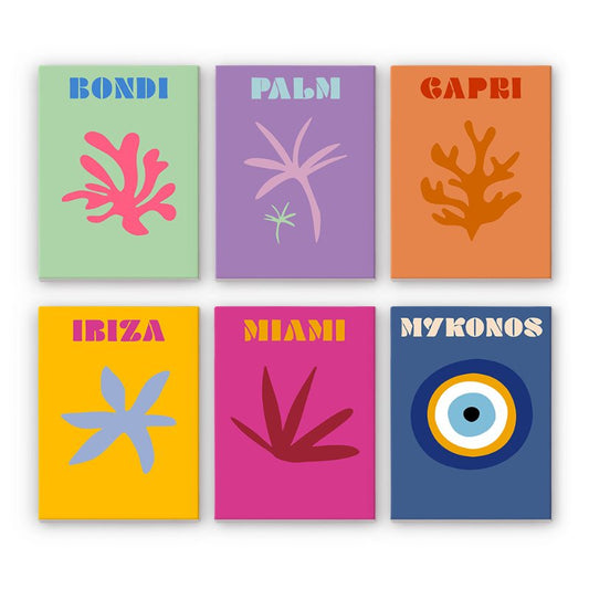 Schilder Op Nummers - 6 Mini Paintings | Kustsfeer set
