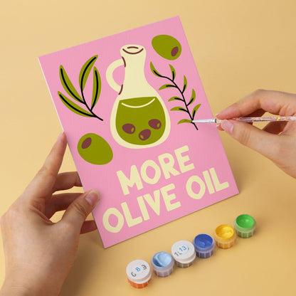 6 Houten Plaat Mini Paintings – Mediterrane Vangst Set