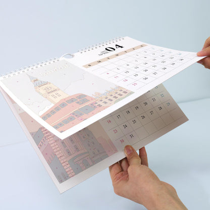 2027 Schilderen op Nummer kalender | Beroemde monumenten editie