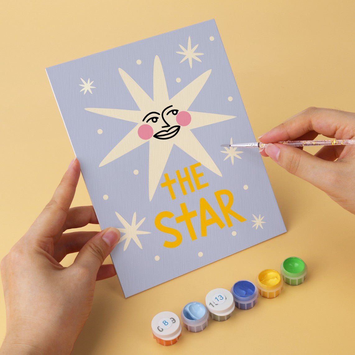 6 Houten Plaat Mini Paintings – Proosten en Wensen Set
