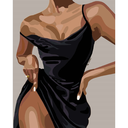 Schilder Op Nummers - Elegante vrouw in jurk