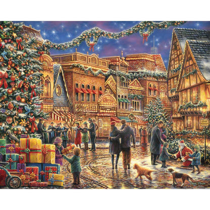 Schilder Op Nummers - Christmas at Town Square - by Chuck Pinson