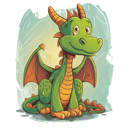 Schilder Op Nummers - Groene Draak